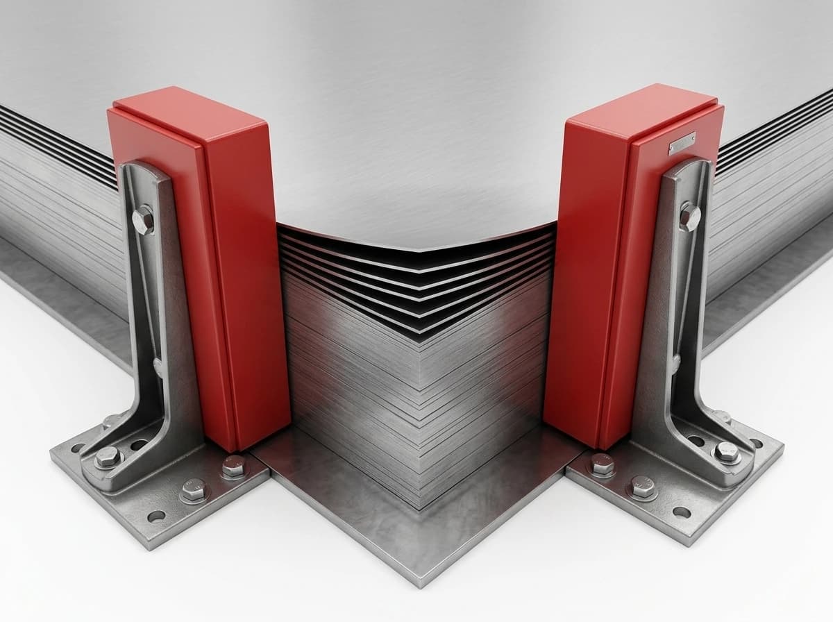 Illustrative side-mounted magnetic fanners opening a steel stack