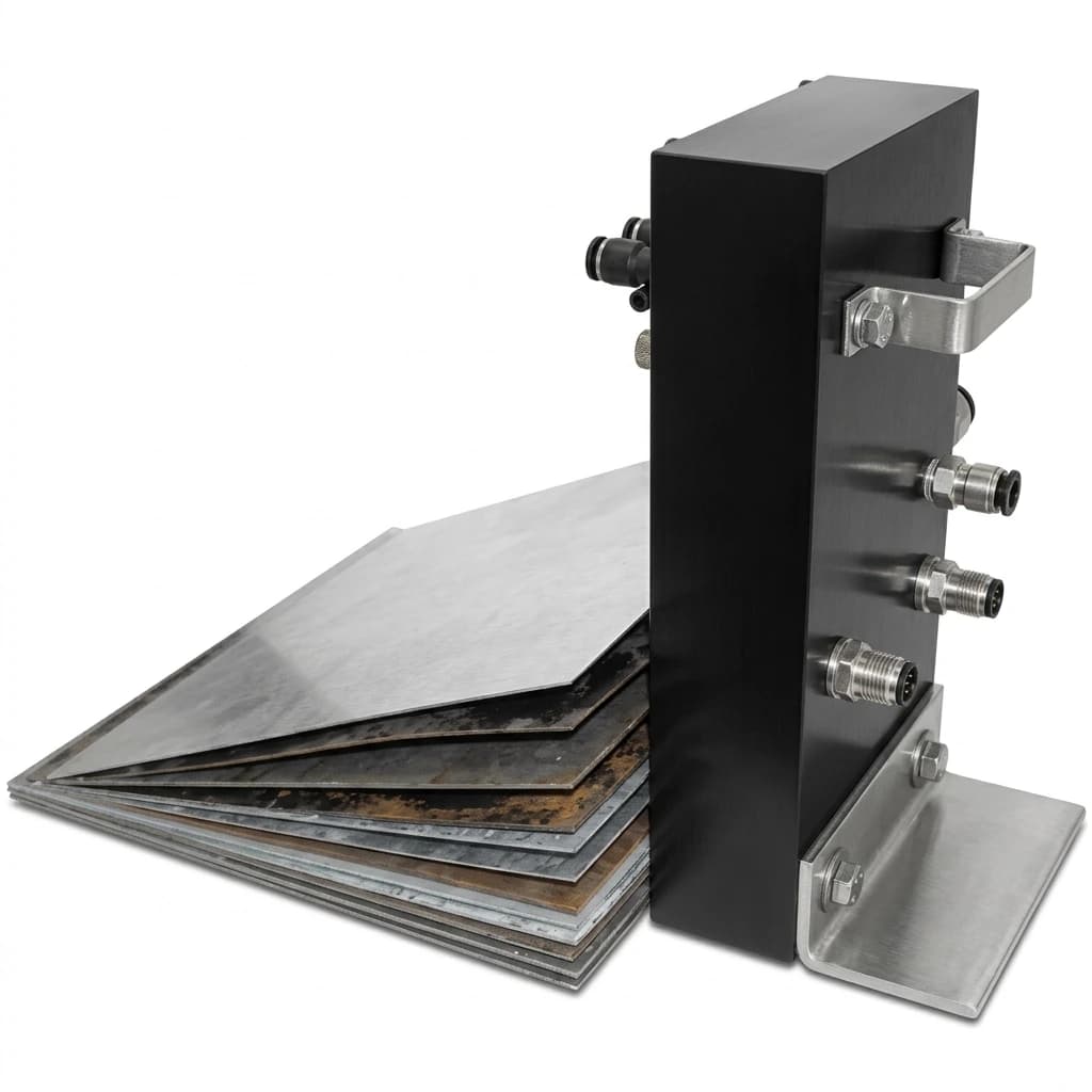 Double blank detector integrated pneumatic magnetic gripper
