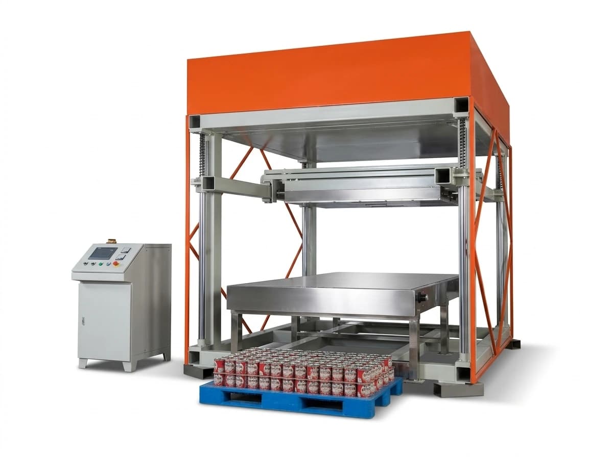 Large format magnetic plate assembly for palletizing automation