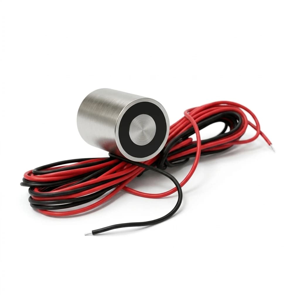 Electro-permanent magnetic holding gripper module with concentric magnetic face and electrical leads